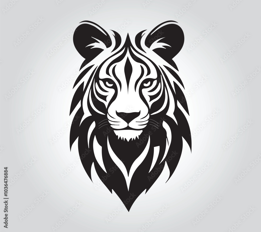 Obraz premium Animal logo Isolated Black on White background