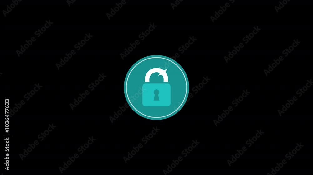 web icon animation key lock on alpha transparant background web icon animation key lock on alpha transparant background