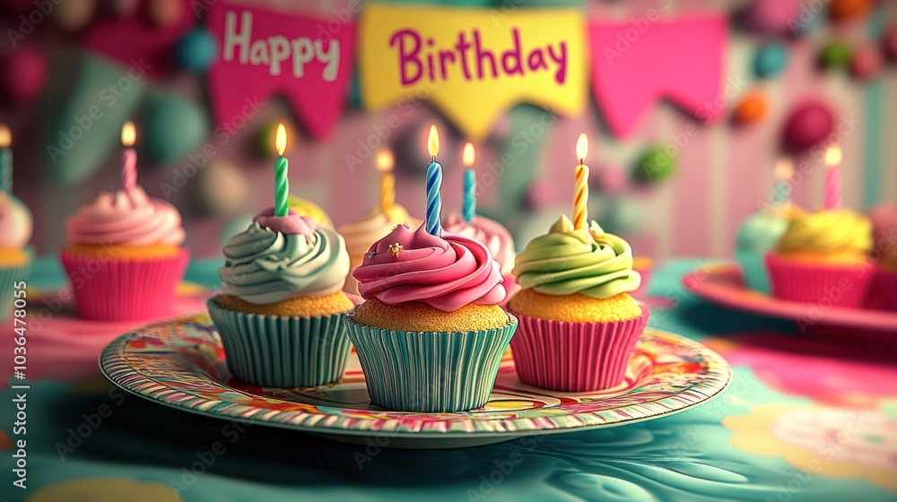 beautifully arranged birthday cupcakes, beautifully arranged birthday cupcakes,
