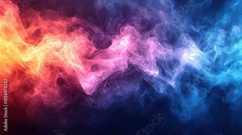 Colorful swirling smoke patterns creating a dynamic abstract background at night for artistic projects