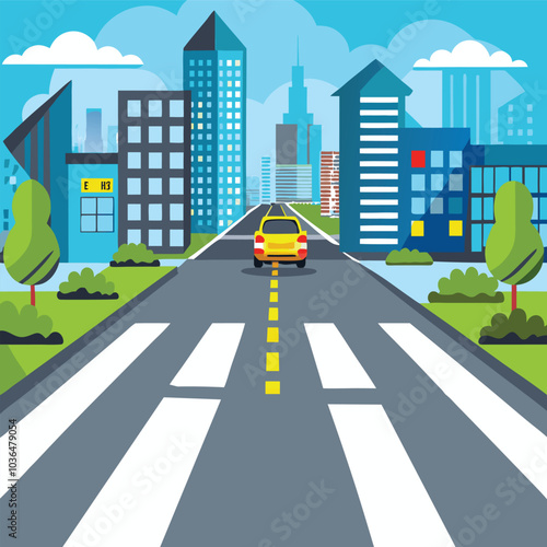 Highway road vector illustration