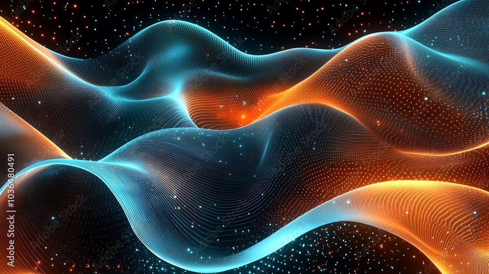 Fototapeta premium Abstract Neon Wave