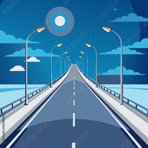 Highway road vector illustration