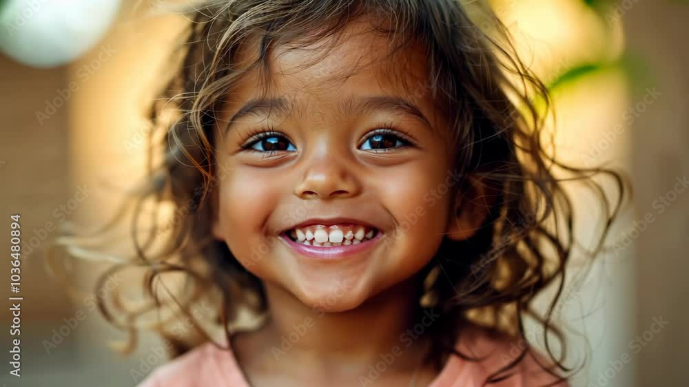 smiling Indian girl at town street smiling Indian girl at town street