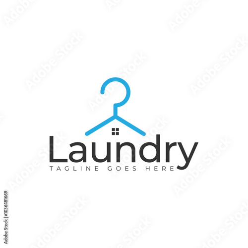 Laundry logo design vector, emblems and design elements