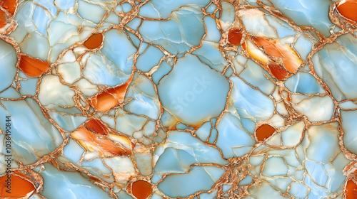 High quality texture for detail design use - clear 8k hyper realistic intricate pattern on flat, even surface - crazy, vibrant blue marble stone conglomeration structure with strange shapes and forms photo