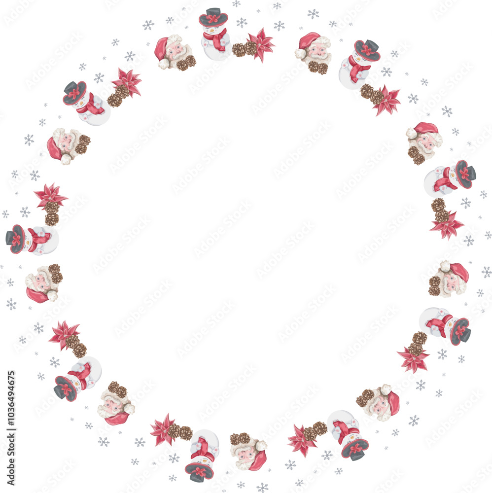 Cute christmas wreath. Vector illustration. Cute christmas wreath. Vector illustration.