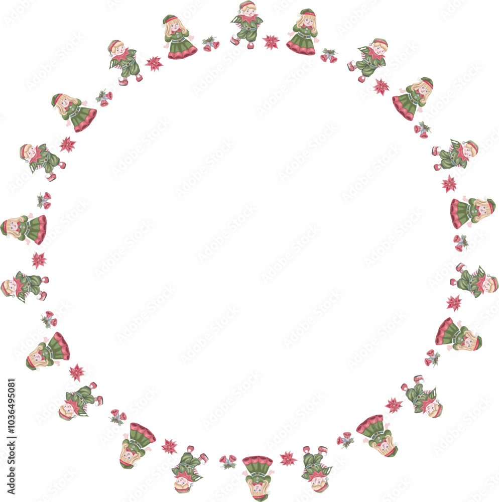 Cute christmas wreath. Vector illustration. Cute christmas wreath. Vector illustration.