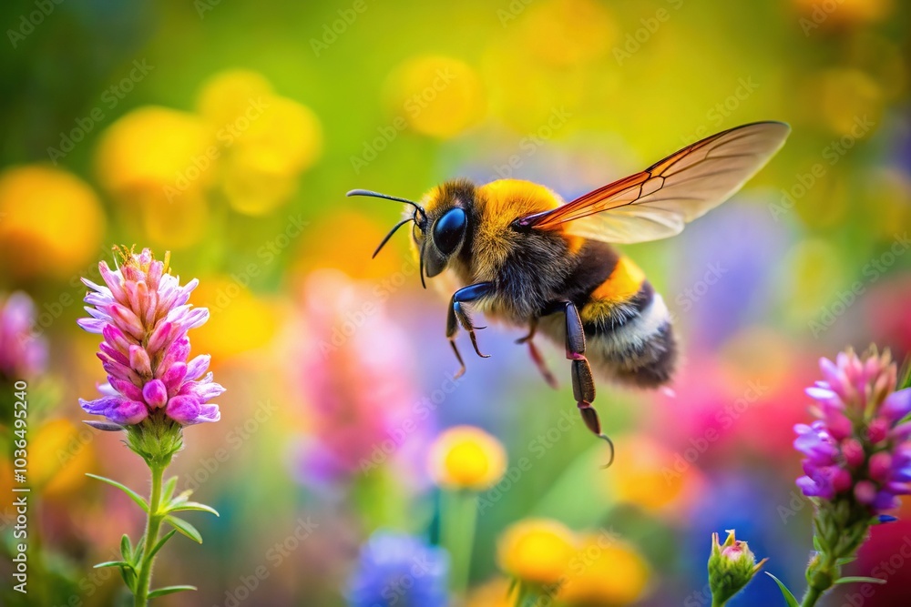 Bumblebee in Flight - Close-up Macro Photography Bumblebee in Flight - Close-up Macro Photography