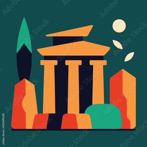 Stone Stories The Art of Historic Structures vector