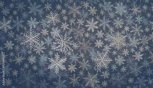 Christmas Snowflake Background. Seamless pattern. Generated image