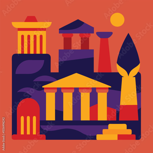 Stone Stories The Art of Historic Structures vector