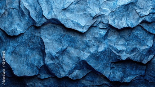 Wallpaper Mural Textured blue paper with crinkled surface creates a stunning backdrop ideal for artistic displays and creative projects Torontodigital.ca