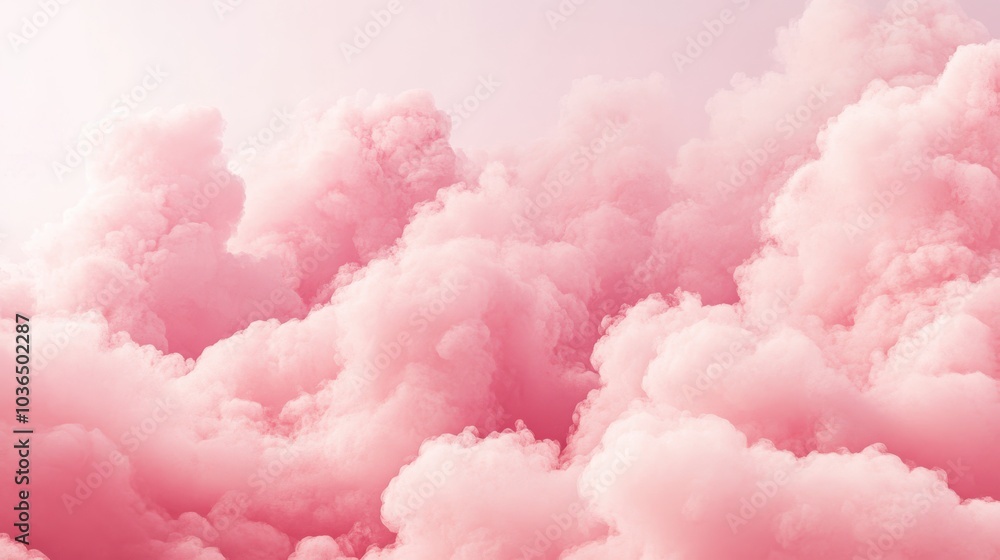 Pink pastel background with fluffy clouds. Pink pastel background with fluffy clouds.