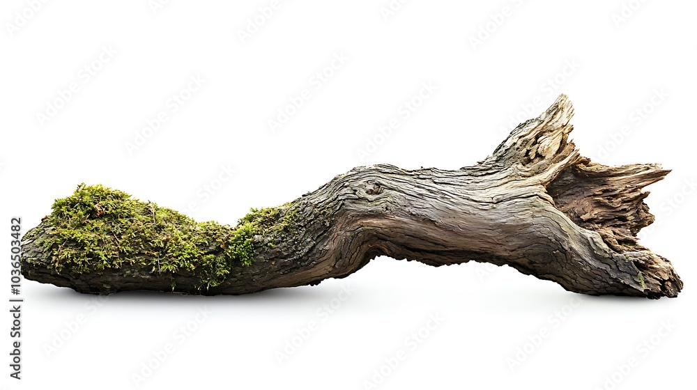 Obraz premium Tree and Grass in Isolated White Background