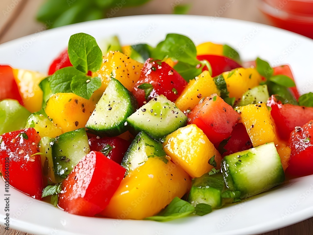 Healthy and refreshing vegetable salad Healthy and refreshing vegetable salad