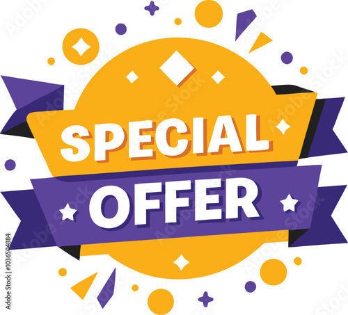 Special Offer Banner Design Yellow Purple