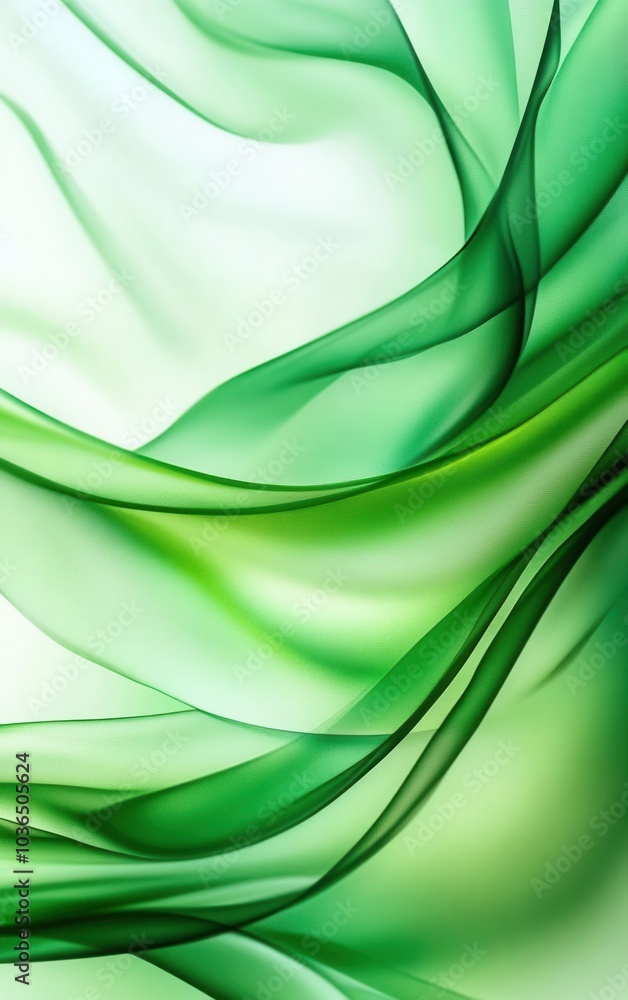 Obraz premium The abstract wallpaper featuring flowing organic green lines