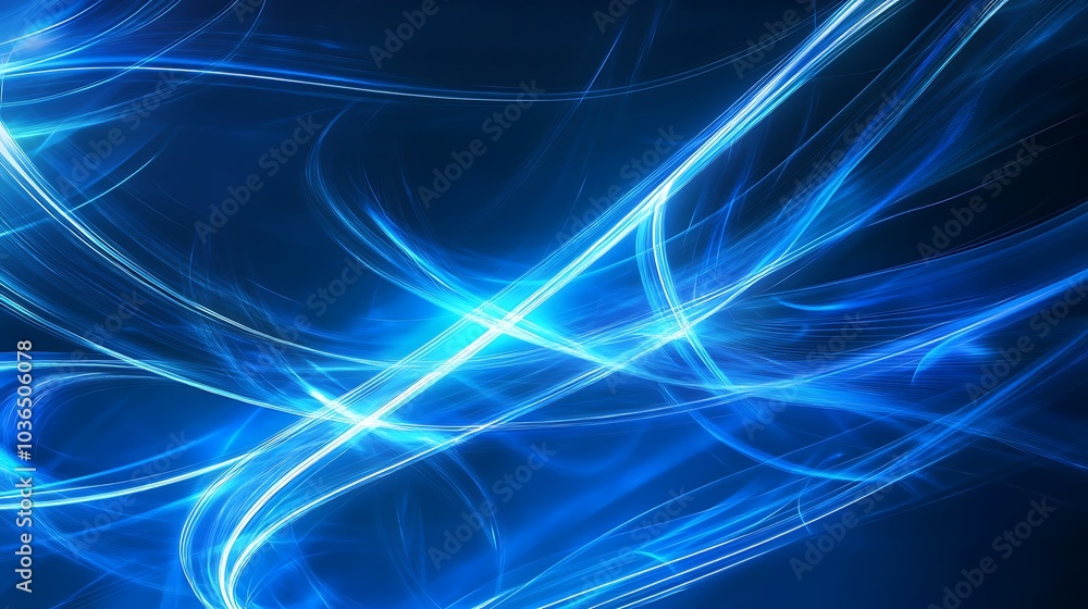 Abstract Blue Swirls and Glimmering Lights Abstract Blue Swirls and Glimmering Lights