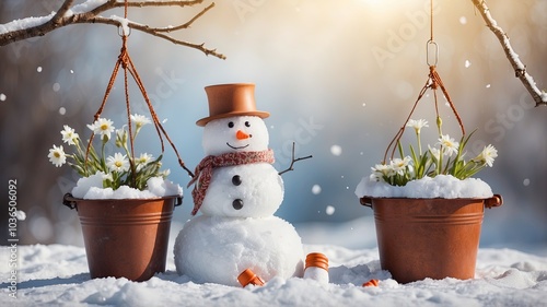 the spring equinox or hello spring concept