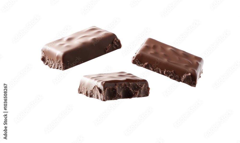milk chocolate bar on transparent background