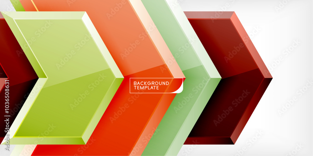 Vector 3d arrow techno design template Vector 3d arrow techno design template
