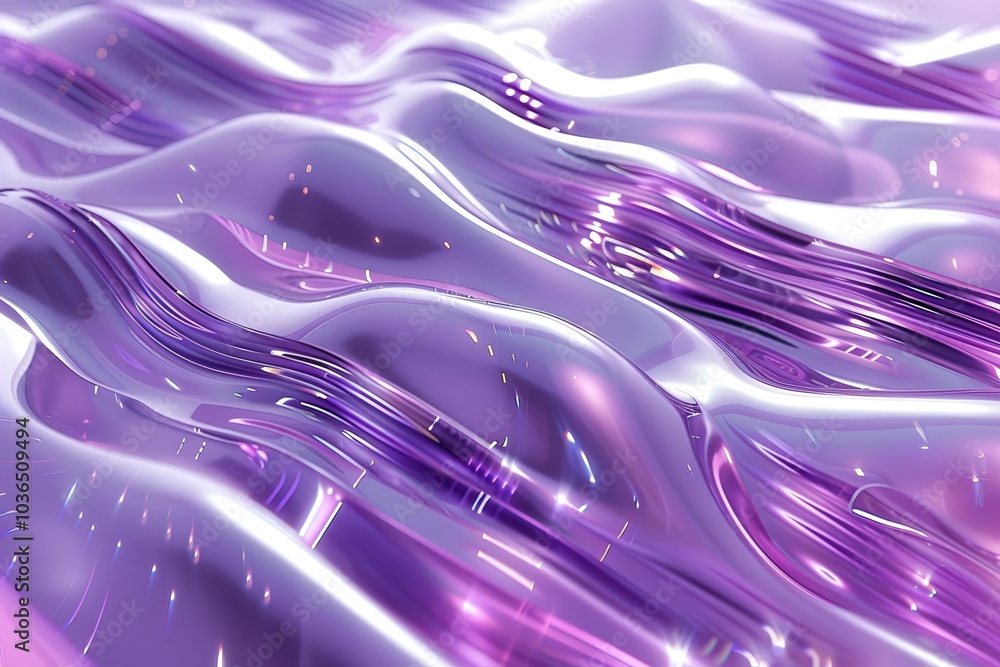 Abstract Shiny Purple Liquid Waves Abstract Shiny Purple Liquid Waves
