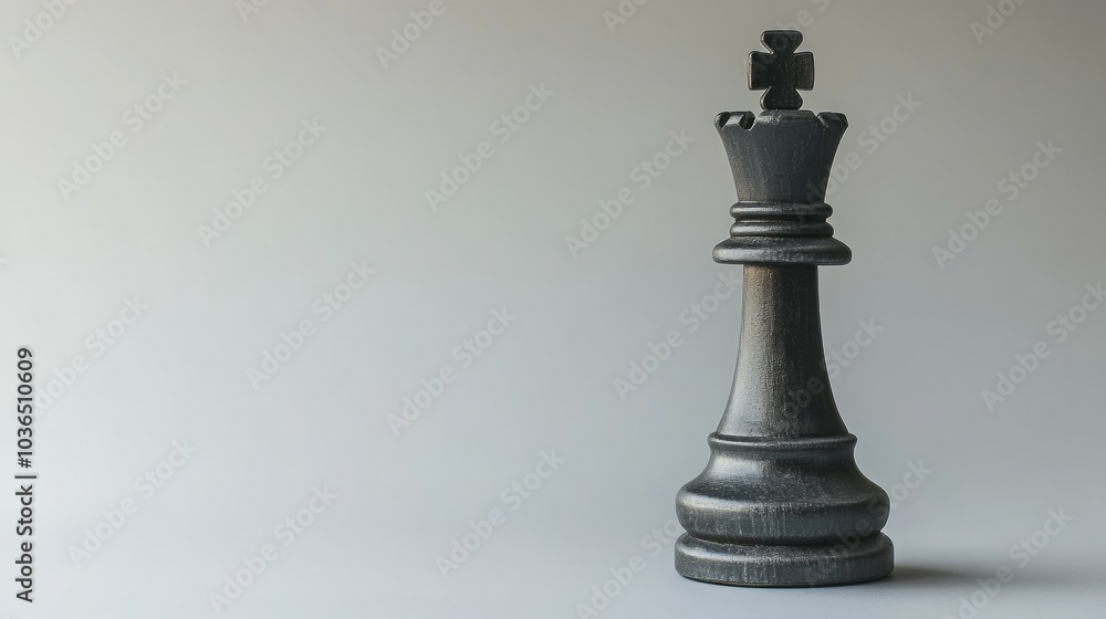 A black chess queen stands alone on a white background. A black chess queen stands alone on a white background.