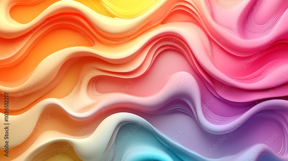 Abstract Colorful Swirling Waves Background Abstract Colorful Swirling Waves Background