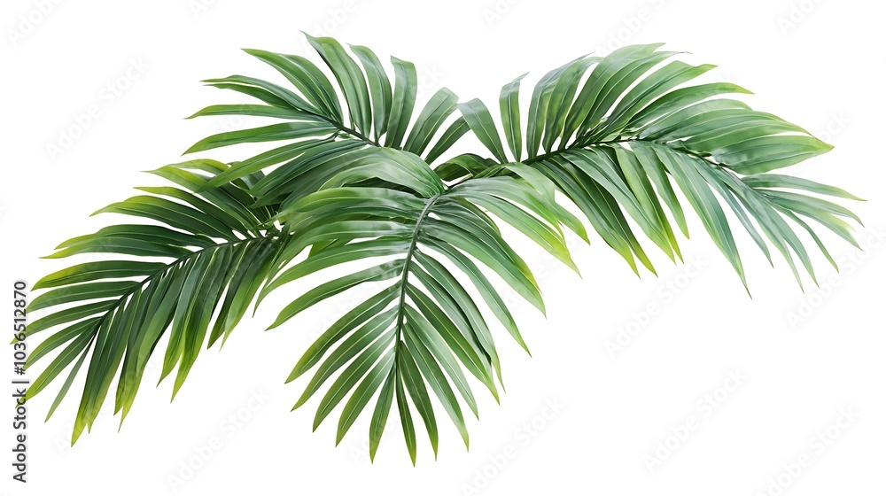 Fototapeta premium Green Branch Isolated on White