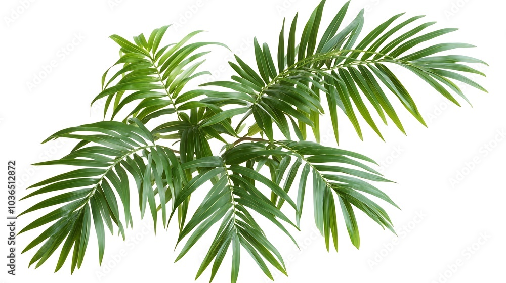 Green Branch Isolated on White Green Branch Isolated on White