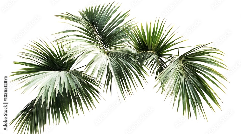 Green Branch Isolated on White Green Branch Isolated on White