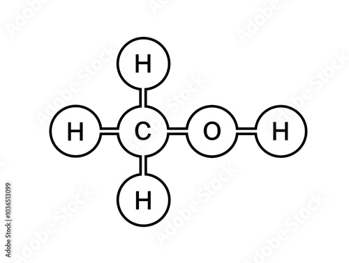 Принти на полотні methanol molecular icon