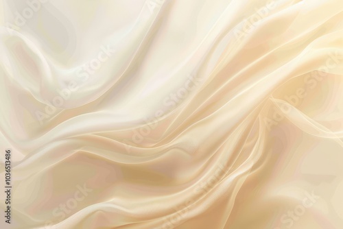 Smooth, flowing, golden-cream fabric texture