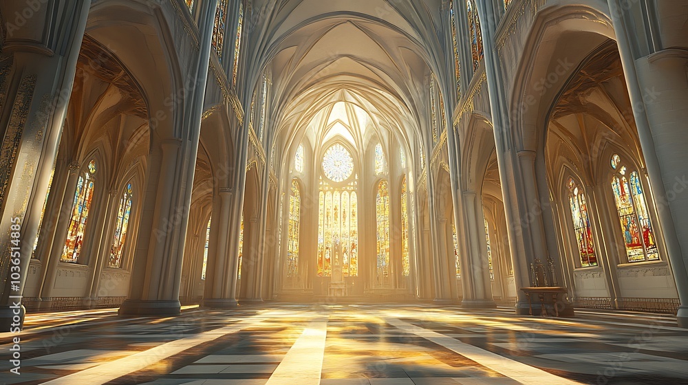 Fototapeta premium Sunbeams in the Cathedral