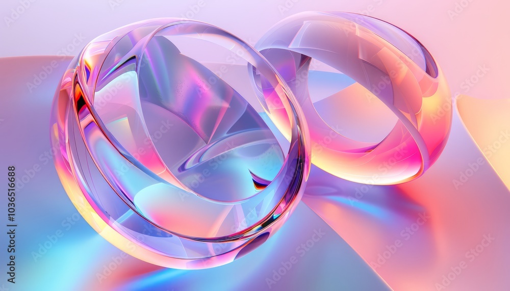 Abstract Neon Circles: Glowing Rings in Vibrant Rainbow Colors Abstract Neon Circles: Glowing Rings in Vibrant Rainbow Colors