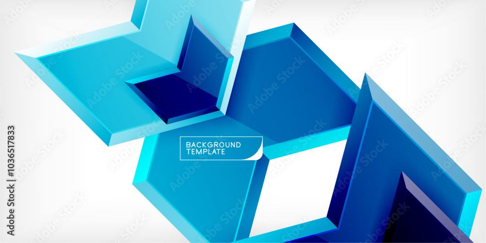 Vector 3d arrow techno design template Vector 3d arrow techno design template