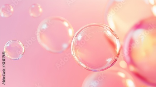 A Dreamy Display of Bubbles and Soft Colors in Harmony