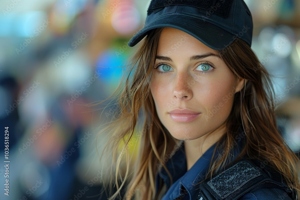 a woman wearing a hat and looking at the camera a woman wearing a hat and looking at the camera