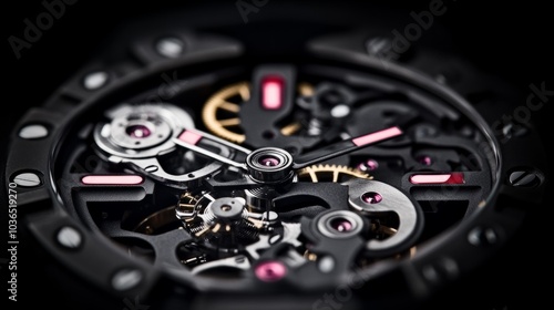 Closeup of a complex mechanical watch movement with intricate gears and delicate components.