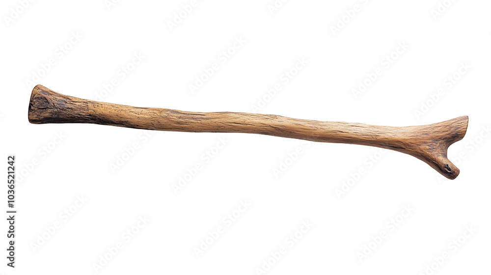 Natural wooden stick for crafting on transparent background Natural wooden stick for crafting on transparent background