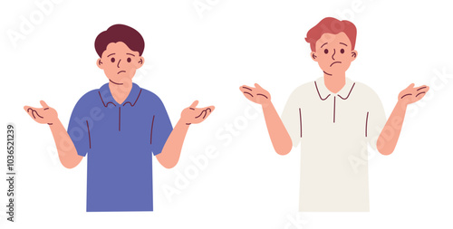 Man Shrugging Confused Expression with Thinking Gesture