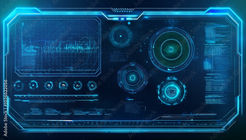 Futuristic Tech HUD Interface Futuristic Tech HUD Interface