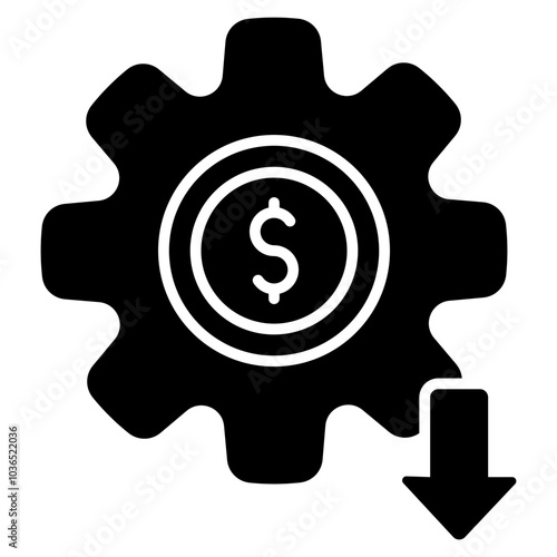 Reduce Cost  Icon Element For Design