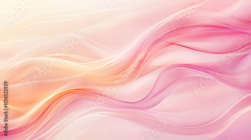 Soft pastel gradient with flowing lines in shades of pink and peach for beauty graphics
