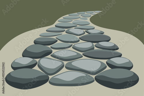 Vector Stone Path Seamless Pattern design