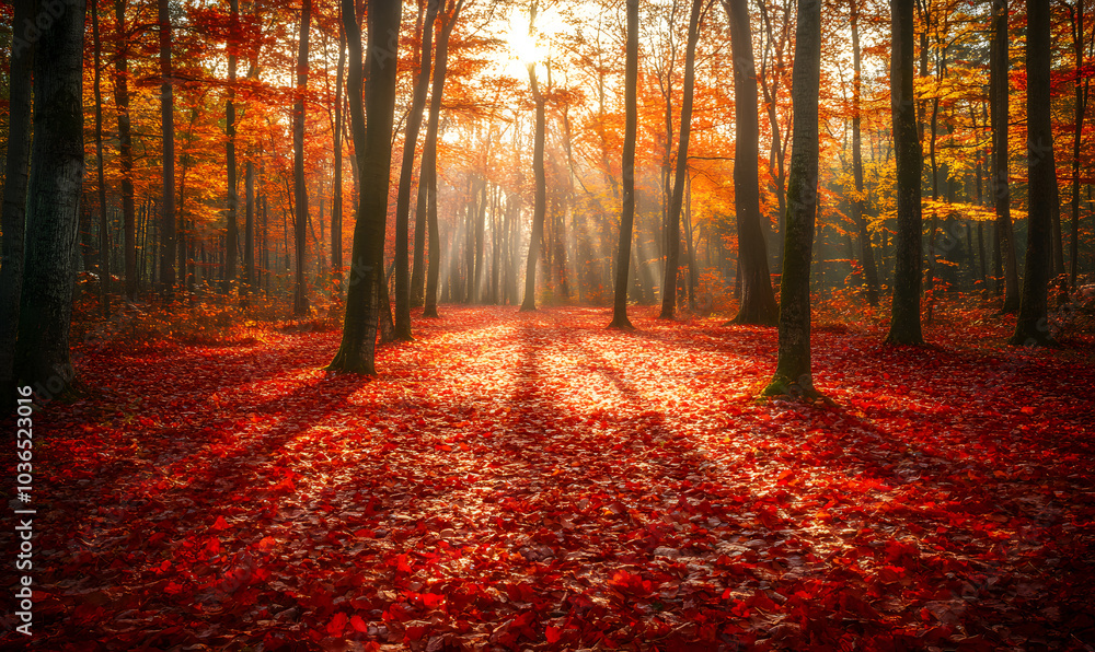 Obraz premium Dreamlike Landscapes and Mystical Gardens with Vibrant Flowers and Glowing Nature