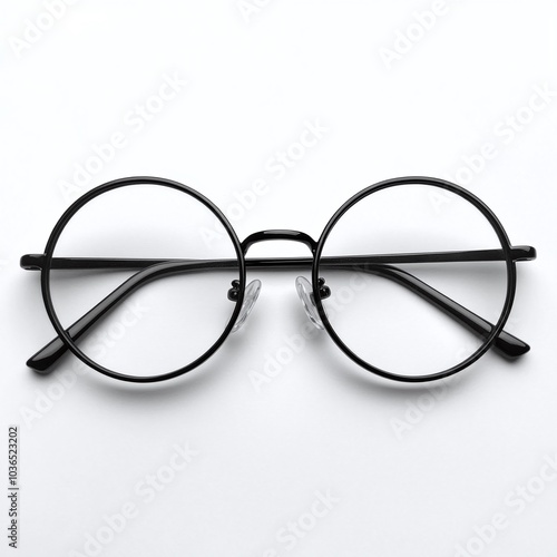 glasses on white background