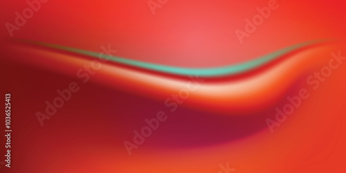 Red wave smooth liquid gradient color vector background. Blurred light fuzz colorful gradient background. Vector soft horizontal backdrop.