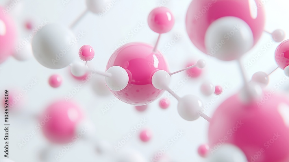 Three Dimensional Colorful Molecular Structure Visual Representation Three Dimensional Colorful Molecular Structure Visual Representation